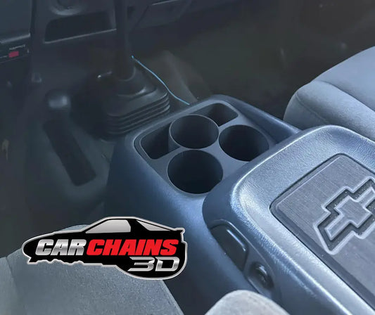 3D Printed ABS-GF Cup Holder Console Insert for 1999-2002 Silverado and Sierra - CarChains3d