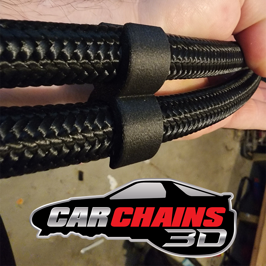 3D Printed Clips for AN Line Management - CarChains3D