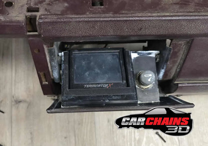 3D Printed Holley EFI 3.5 Inch Terminator X / Sniper Screen Ashtray Mount for 1988-1994 OBS Chevrolet Silverado - CarChains3d