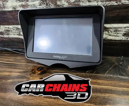 This 3D Printed Column Mount is designed to fit a 7 inch Holley screen perfectly and is custom-made to match your specific column diameter. Once you place your order, please send the column diameter or circumference to Carchains3d@gmail.com along with your order number to ensure a precise fit. This mount can also be made with or without a sun visor to reduce glare and improve screen visibility.