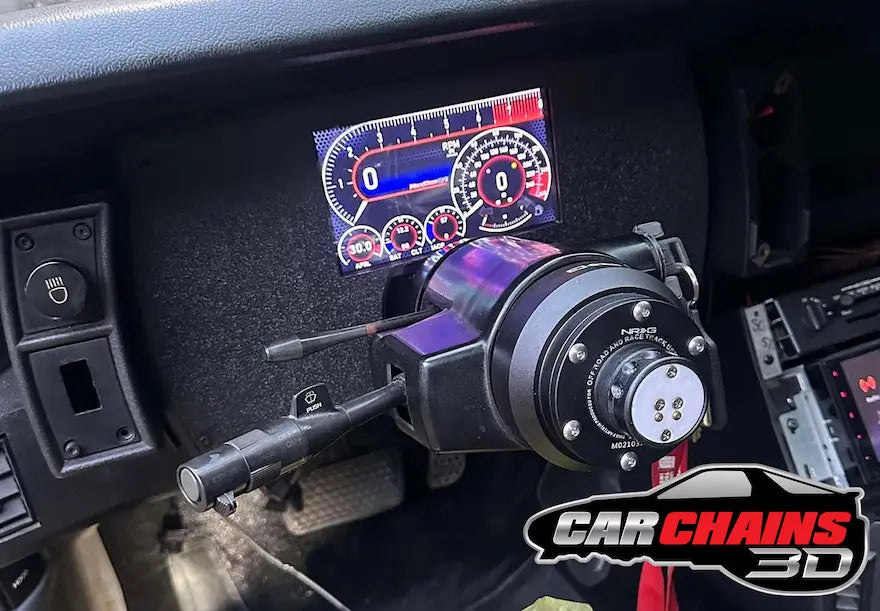 Improve your 1982 to 1989 early 3rd Gen Chevrolet Camaro's dashboard with CarChains3d's precision-engineered Cluster Replacement. Tailored for the iconic 3rd generation Chevrolet Camaro, our cluster is designed to accommodate a variety of screens from leading brands like Holley, Haltech, Tinker Electronics, Fueltech, ACES EFI, NexGen EFI, and Jackpot LS &amp; LS Pro EFI Systems. This cluster replacement offers versatility for every driver's needs.