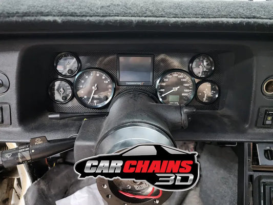 Improve your 1990 to 1992 late 3rd Gen Chevrolet Camaro's dashboard with CarChains3d's precision-engineered Cluster Replacement. Tailored for the iconic 3rd generation Chevrolet Camaro, our cluster is designed to accommodate a variety of screens from leading brands like Holley, Haltech, Tinker Electronics, Fueltech, ACES EFI, NexGen EFI, and Jackpot LS &amp; LS Pro EFI Systems. This cluster replacement offers versatility for every driver's needs.
