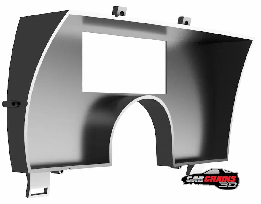 Improve your 1990 to 1992 late 3rd Gen Chevrolet Camaro's dashboard with CarChains3d's precision-engineered Cluster Replacement. Tailored for the iconic 3rd generation Chevrolet Camaro, our cluster is designed to accommodate a variety of screens from leading brands like Holley, Haltech, Tinker Electronics, Fueltech, ACES EFI, NexGen EFI, and Jackpot LS &amp; LS Pro EFI Systems. This cluster replacement offers versatility for every driver's needs.