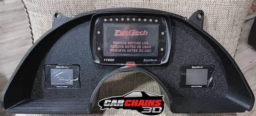 Improve your 1997 to 2002 4th Gen Chevrolet Camaro dashboard with CarChains3d's precision-engineered Cluster Replacement. Tailored for the 4th Gen Chevy Camaro, our cluster is designed to accommodate a variety of screens from leading brands like Holley, Haltech, Tinker Electronics, Fueltech, ACES EFI, NexGen EFI, and Jackpot LS &amp; LS Pro EFI Systems. This cluster replacement offers versatility for every driver's needs.