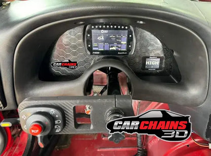 Improve your 1997 to 2002 4th Gen Chevrolet Camaro dashboard with CarChains3d's precision-engineered Cluster Replacement. Tailored for the 4th Gen Chevy Camaro, our cluster is designed to accommodate a variety of screens from leading brands like Holley, Haltech, Tinker Electronics, Fueltech, ACES EFI, NexGen EFI, and Jackpot LS &amp; LS Pro EFI Systems. This cluster replacement offers versatility for every driver's needs.
