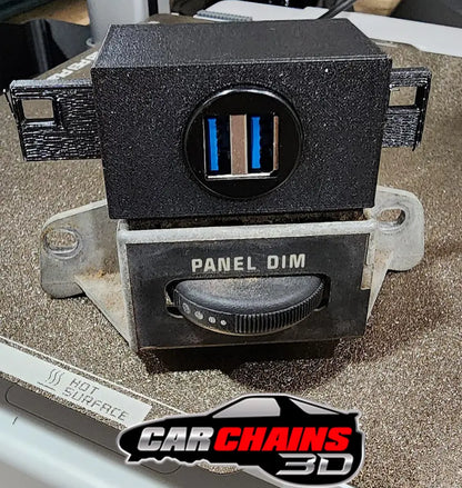 3D Printed Dimmer Switch Delete Plate for 1987-1993 Ford Foxbody Mustang - CarChains3d