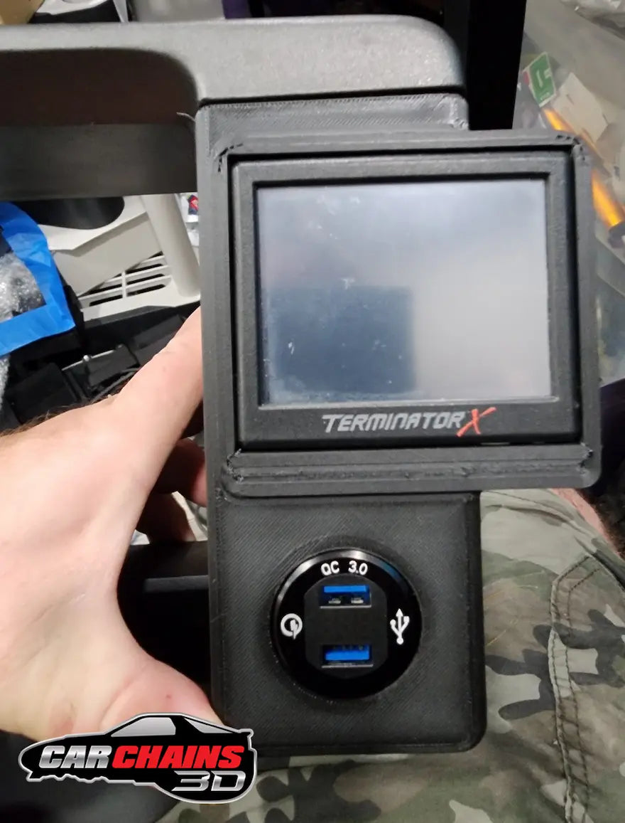 3D Printed Holley EFI 3.5 Inch Terminator X / Sniper Screen HVAC Mount for 1986-1993 S10 - CarChains3d