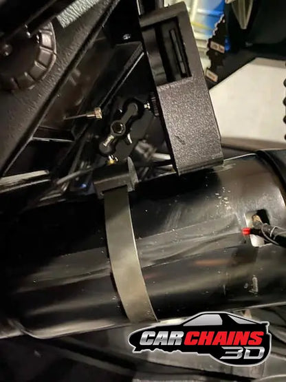 Take your screen mounting to the next level with CarChains3d's 3D Printed Fully Articulating Column Mount, designed for Holley EFI 3.5in Terminator X and Sniper screens. This mount features a fully articulating arm, allowing you to position your screen in multiple ways, whether placing it beside the steering wheel to keep it clear of the main cluster or adjusting it for the perfect viewing angle.