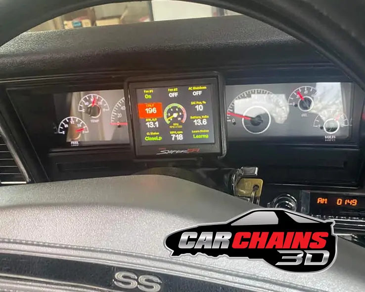 Take your screen mounting to the next level with CarChains3d's 3D Printed Fully Articulating Column Mount, designed for Holley EFI 3.5in Terminator X and Sniper screens. This mount features a fully articulating arm, allowing you to position your screen in multiple ways, whether placing it beside the steering wheel to keep it clear of the main cluster or adjusting it for the perfect viewing angle.