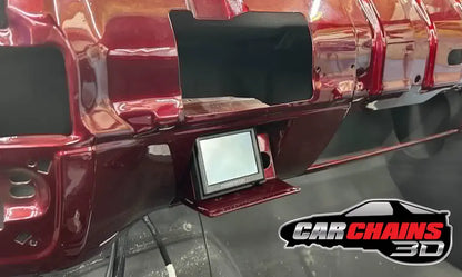 Upgrade your 1973 to 1987 C10 and K10 with the perfect solution for mounting your Holley 3.5" screen. Designed by Square Root Fabrication and offered through CarChains3d, this ashtray mount provides a seamless integration for LS swapped trucks, placing the screen conveniently in the ashtray without the need for cutting or modifications.