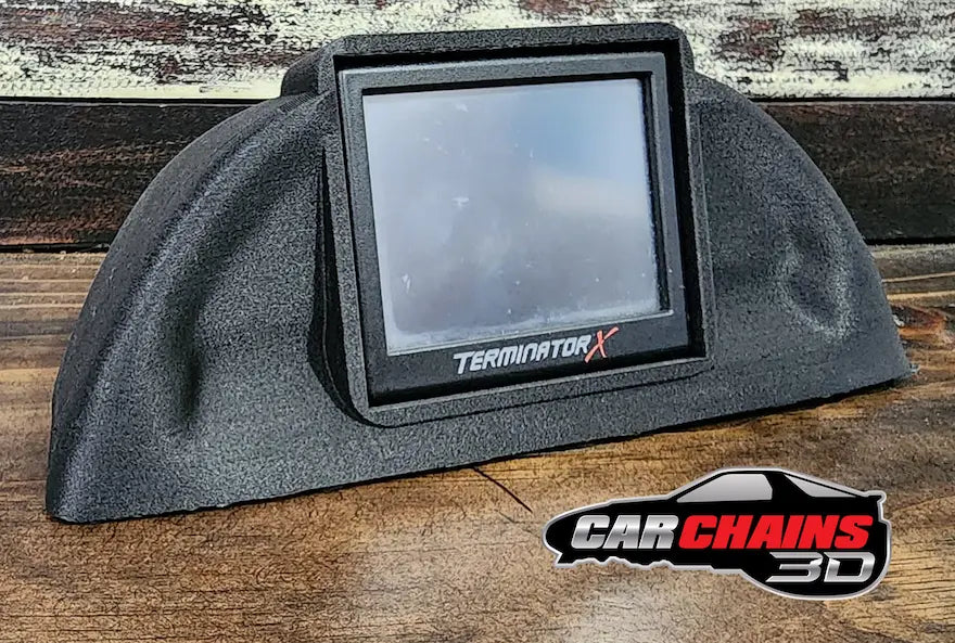 3D Printed Holley EFI 3.5 Inch Terminator X / Sniper Screen Clock Mount for 1994-2004 Ford Mustang New Edge/SN95 - CarChains3d