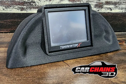 3D Printed Holley EFI 3.5 Inch Terminator X / Sniper Screen Clock Mount for 1994-2004 Ford Mustang New Edge/SN95 - CarChains3d
