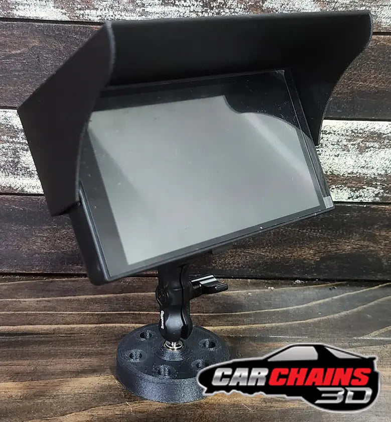 3D Printed Holley EFI 5 inch Screen Fully Articulating Universal Bolt Down Mount - CarChains3d