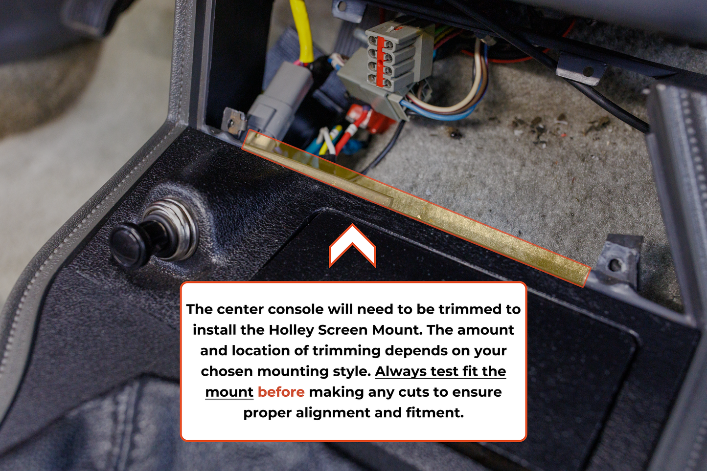 Holley EFI 3.5" Screen Mount for Center Console for 1979 - 1986 Ford Mustang