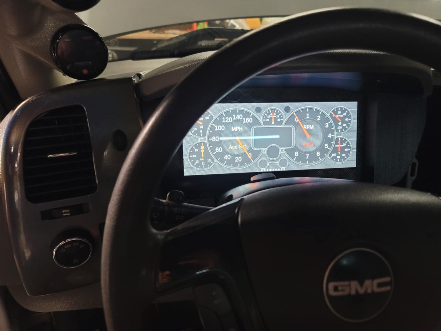 3D Printed Digital Dash Bezel for 2007-2013 Chevy Silverado, Sierra, Tahoe, and Yukon - CarChains3d