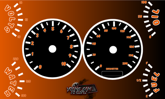 Foxbody style background for 7 inch holley dashes