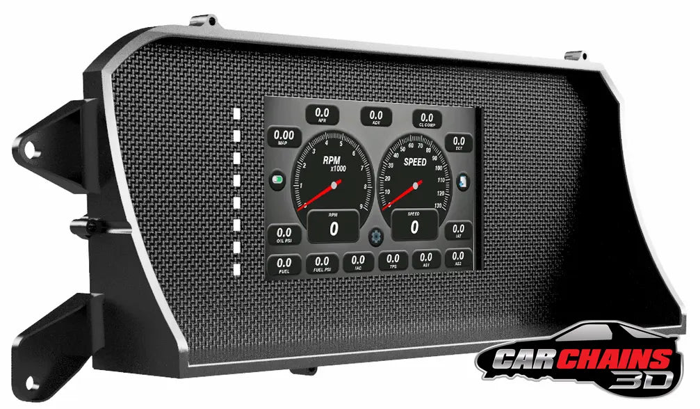 3D Printed Tinker All-In-One Digital Dash Cluster for 1987-1989 Ford Foxbody Mustang - CarChains3d