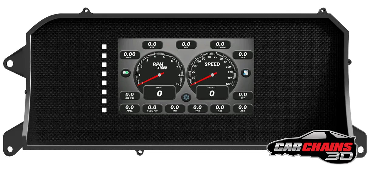 3D Printed Tinker All-In-One Digital Dash Cluster for 1987-1989 Ford Foxbody Mustang - CarChains3d