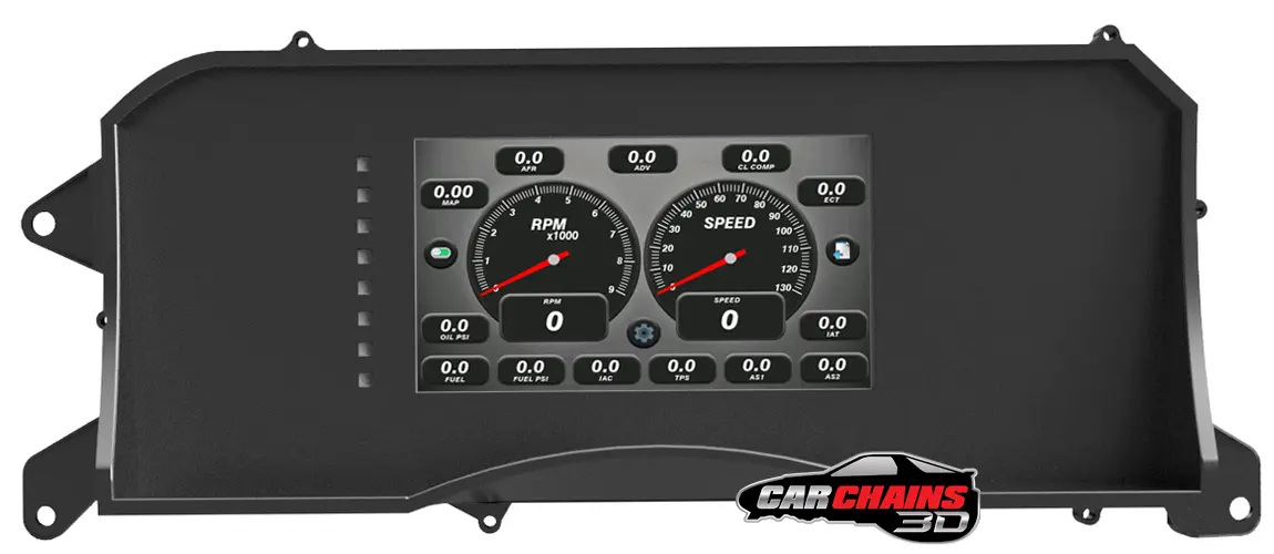 3D Printed Tinker All-In-One Digital Dash Cluster for 1990-1993 Ford Foxbody Mustang - CarChains3d