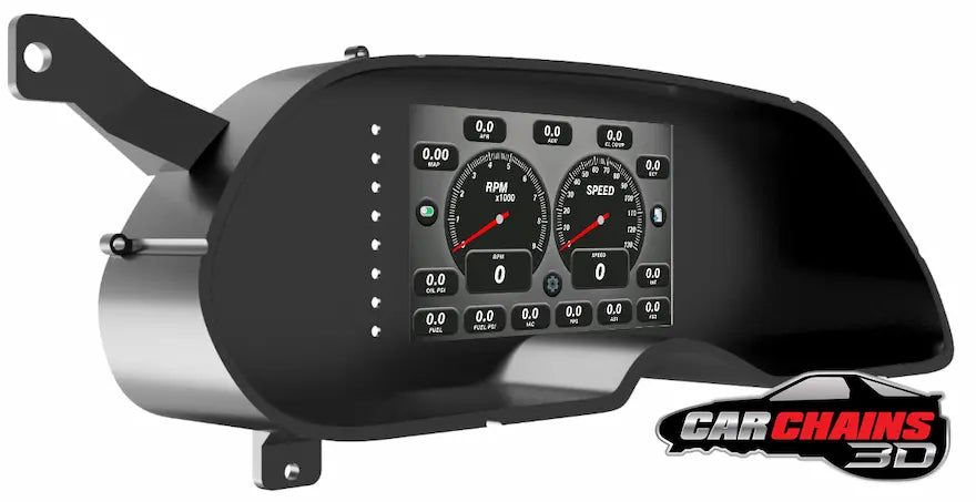 3D printed Tinker all-in-one digital dash cluster for 1993-1997 Chevrolet Camaro early 4th gen by CarChains3D
