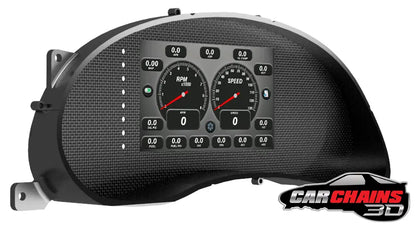 3D Printed Tinker All-In-One Digital Dash Cluster for 1994-2004 Ford Mustang SN95 and New Edge - CarChains3d