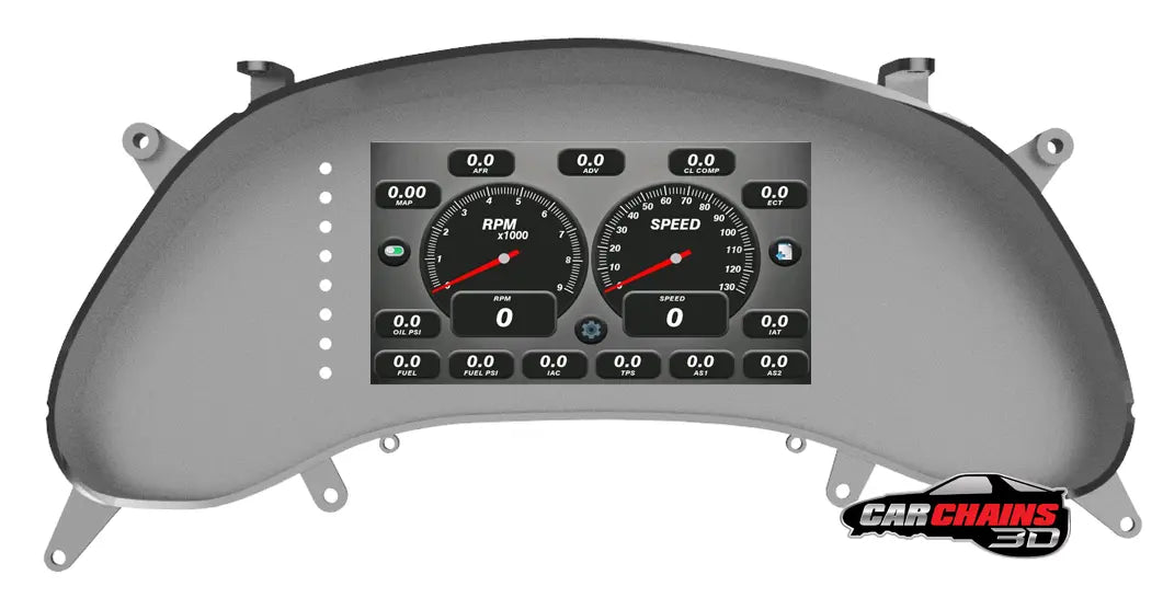 3D Printed Tinker All-In-One Digital Dash Cluster for 1997-2004 Chevrolet C5 Corvette