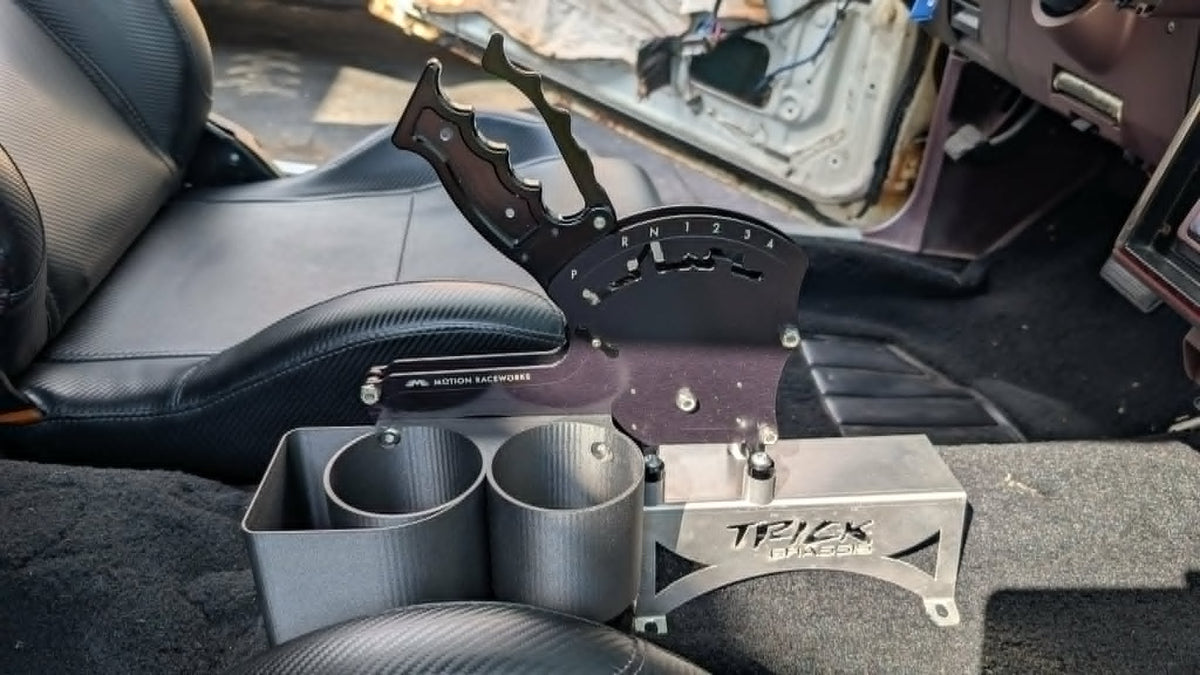 Motion Raceworks Air Shifter 3D Printed Dual Cup Holder with Phone Pocket