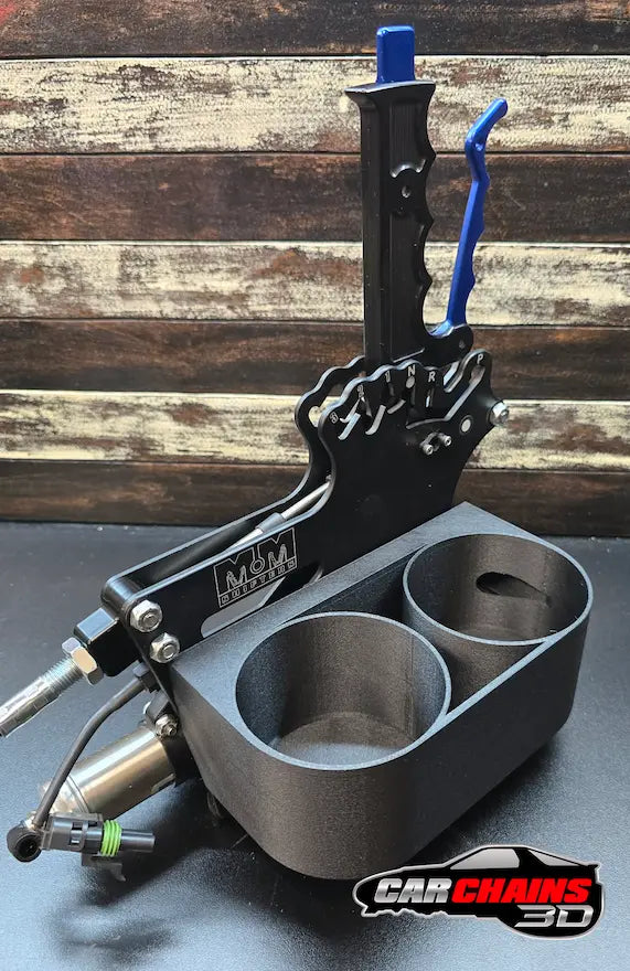 M&M Race Shifter 3D Printed Dual Cup Holder with Phone Pocket