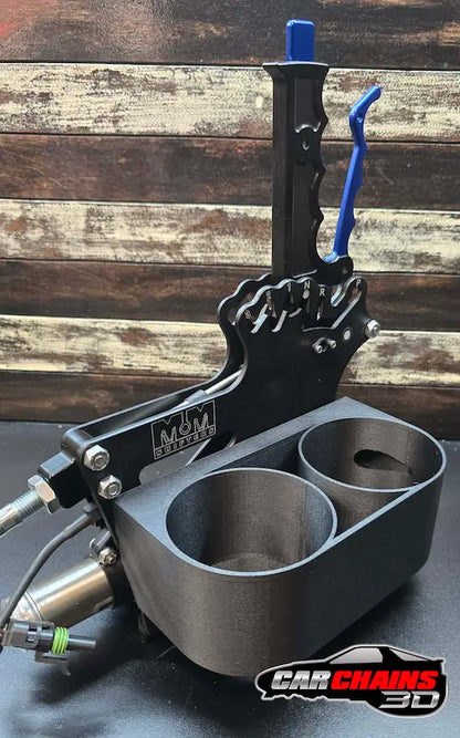 M&M Race Shifter 3D Printed Dual Cup Holder with Phone Pocket