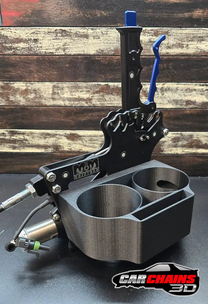 M&M Race Shifter 3D Printed Dual Cup Holder with Phone Pocket