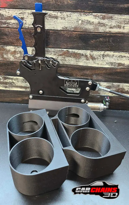 M&M Race Shifter 3D Printed Dual Cup Holder with Phone Pocket