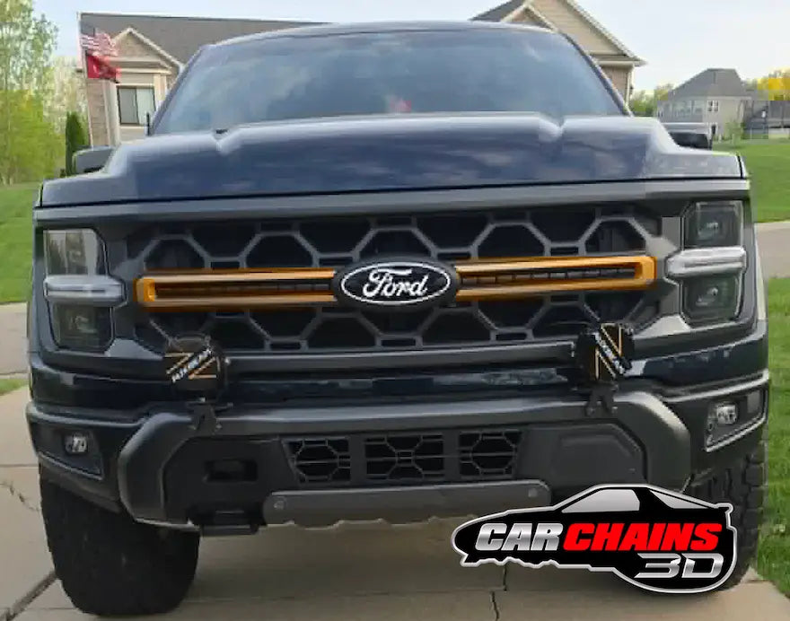 3D Printed AUX Light Mounts for 2024-2026 Ford F-150 Modular Bumper