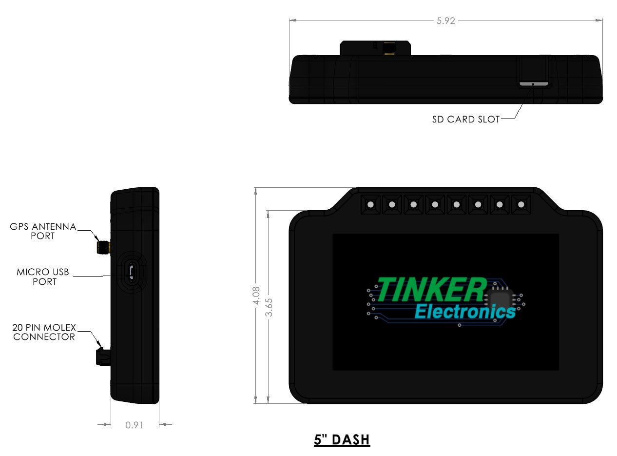 Tinker Electronic V2 Digital Dash Display