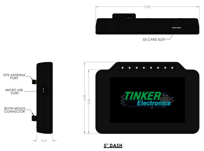 TINKER ELECTRONICS V2 universal digital dash