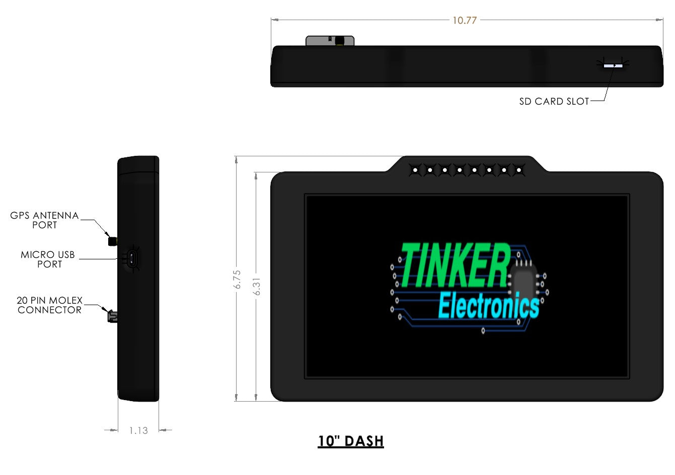Tinker Electronic V2 Digital Dash Display